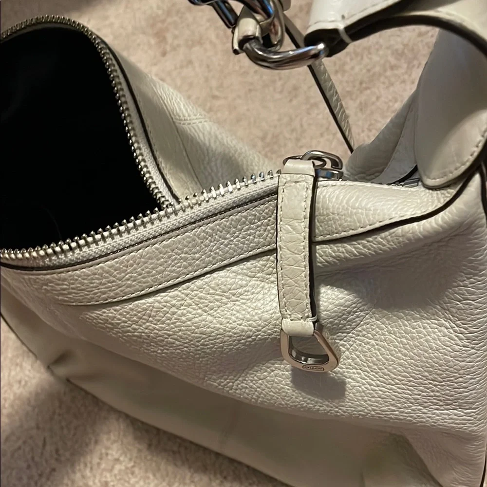 Coach Cream Leather Hobo Bag
